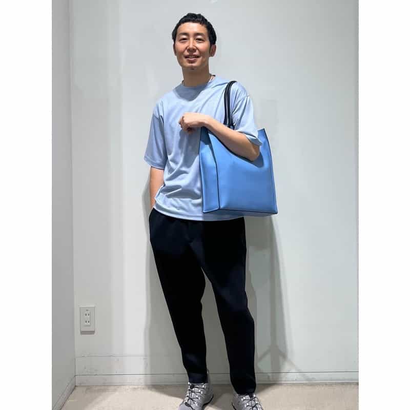 BARNEYS NEW YORK クルーネックカットソー（REDA社製ウール使用） LIGHT BLUE
