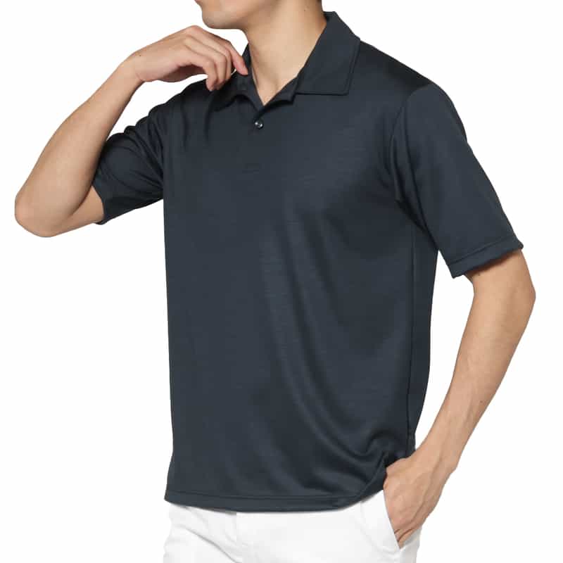 BARNEYS NEW YORK ポロシャツ（REDA社製ウール使用） BLUE