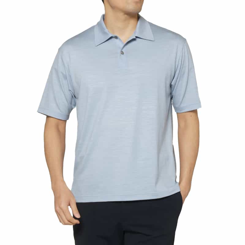 BARNEYS NEW YORK ポロシャツ（REDA社製ウール使用） LIGHT BLUE