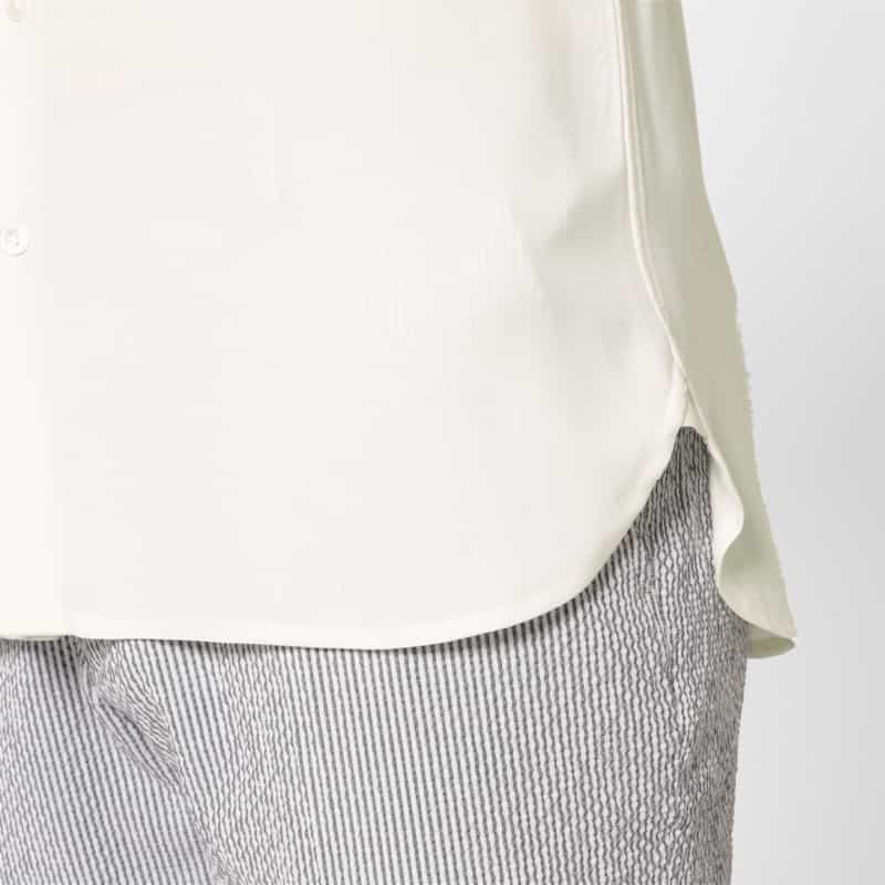 BARNEYS NEW YORK ストレッチカジュアルシャツ（REDA社製ウール使用） WHITE