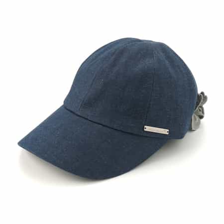 ATHENA NEW YORK＜アシーナ ニューヨーク＞フラワーレース付きデニムキャップ "ALICIA"