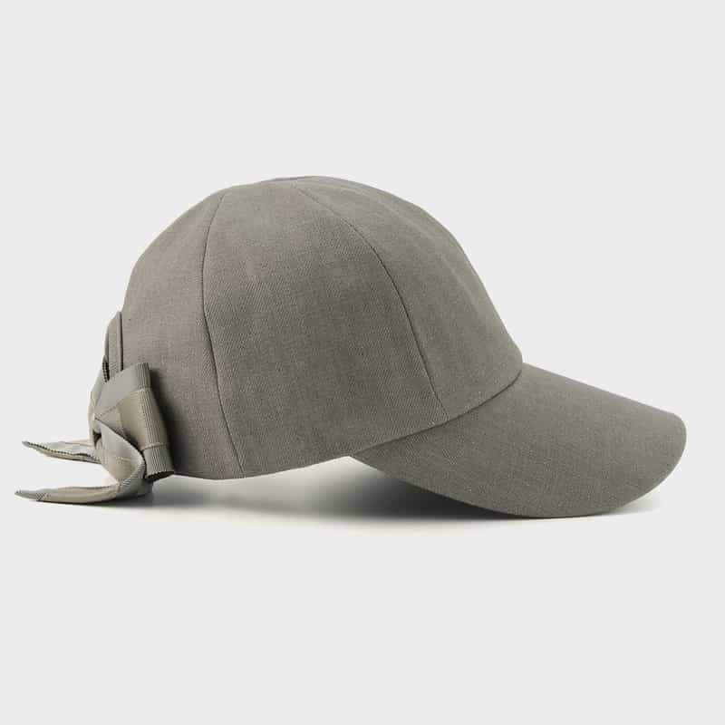 ATHENA NEW YORK ATHENA NEW YORK＜アシーナ ニューヨーク＞リボン付きデニムキャップ "BECKEY" LIGHT GRAY