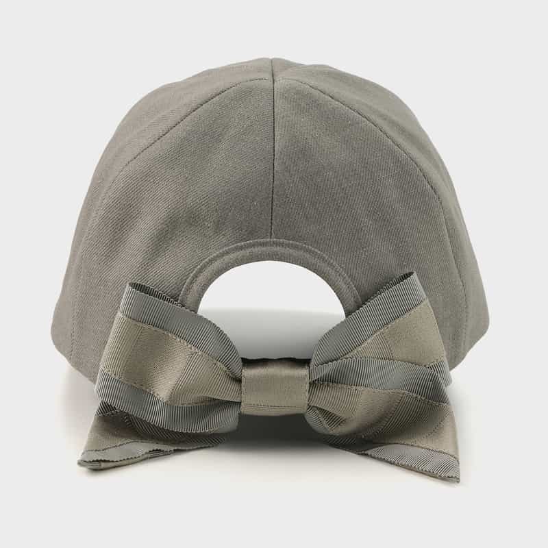 ATHENA NEW YORK ATHENA NEW YORK＜アシーナ ニューヨーク＞リボン付きデニムキャップ "BECKEY" LIGHT GRAY