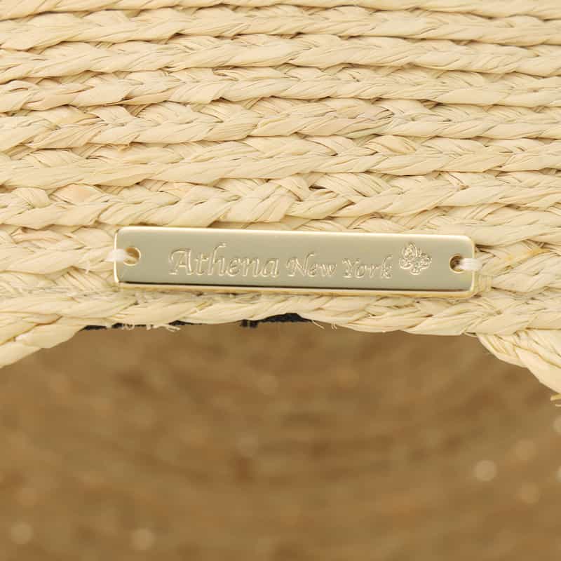 ATHENA NEW YORK ATHENA NEW YORK＜アシーナ ニューヨーク＞レース付きラフィア素材ハット "IVINNE" BEIGE