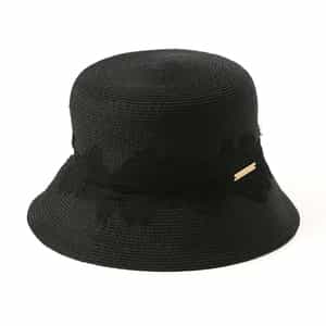 ATHENA NEW YORK＜アシーナ ニューヨーク＞レース付きラフィア素材バケットハット "KARINA"