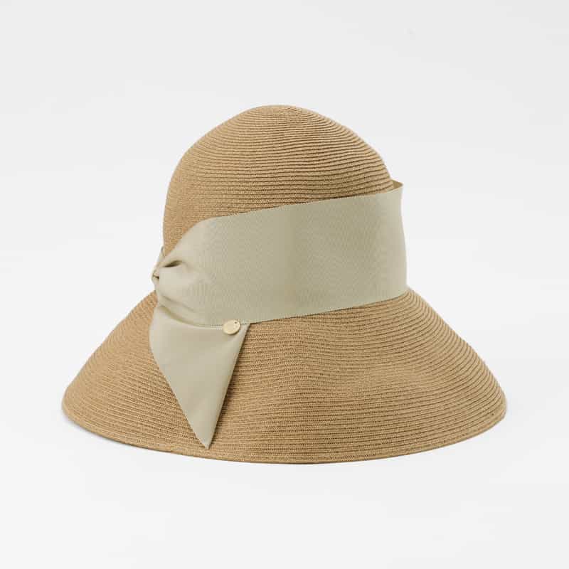 ATHENA NEW YORK ATHENA NEW YORK＜アシーナ ニューヨーク＞ リボン付きハット "RISAKO" LIGHT GRAY