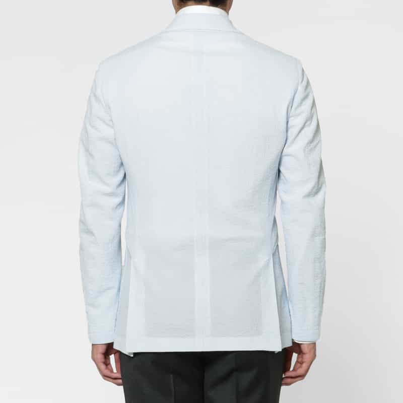 LARDINI LARDINI＜ラルディーニ＞ シアサッカー素材テーラードジャケット BLUE