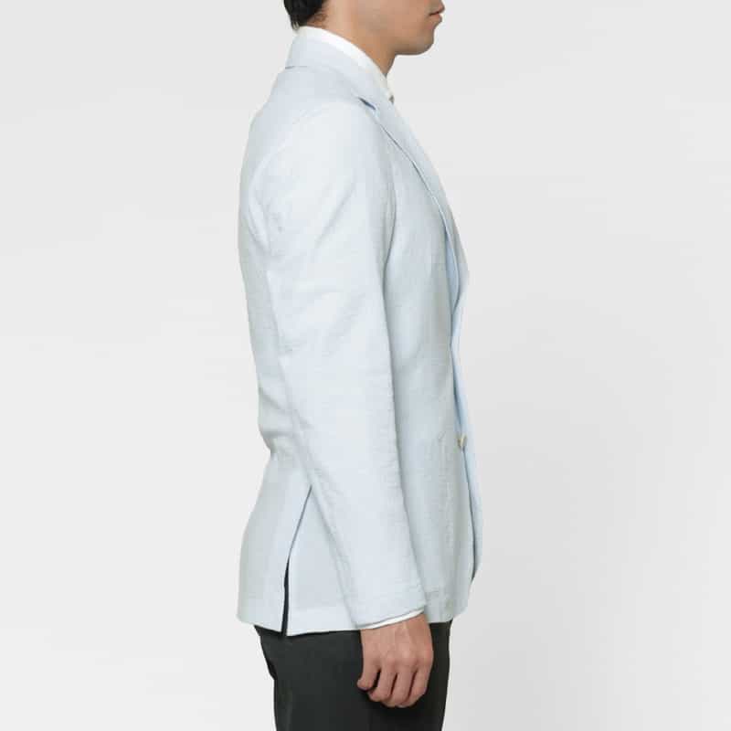 LARDINI LARDINI＜ラルディーニ＞ シアサッカー素材テーラードジャケット BLUE