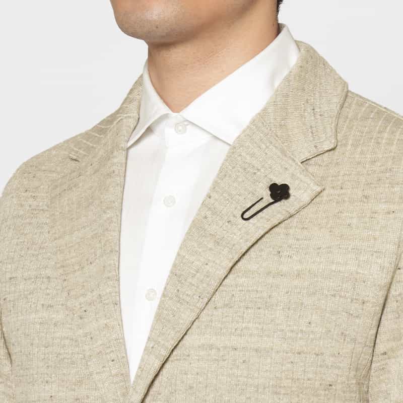 LARDINI LARDINI＜ラルディーニ＞ コットンリネン素材ニットジャケット BEIGE