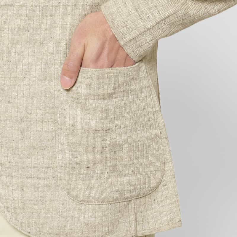 LARDINI LARDINI＜ラルディーニ＞ コットンリネン素材ニットジャケット BEIGE