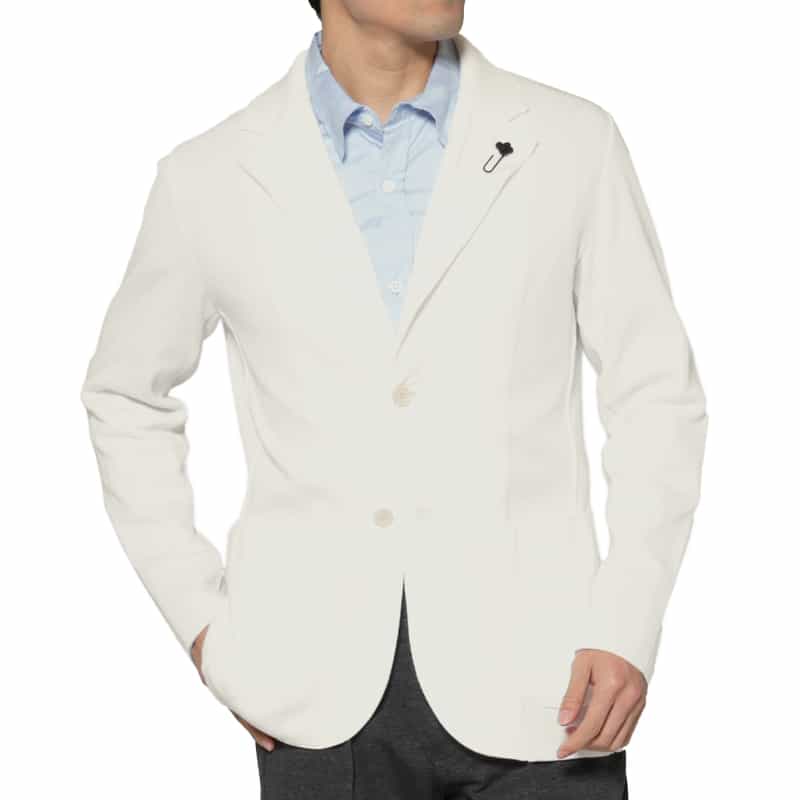 LARDINI LARDINI＜ラルディーニ＞ コットンニットジャケット WHITE
