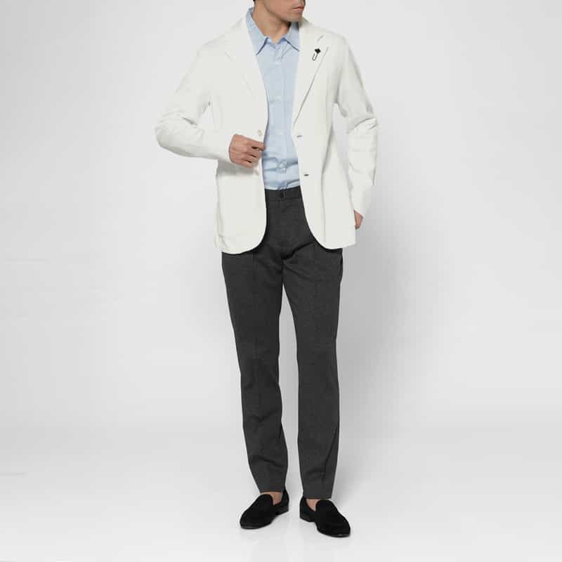 LARDINI LARDINI＜ラルディーニ＞ コットンニットジャケット WHITE