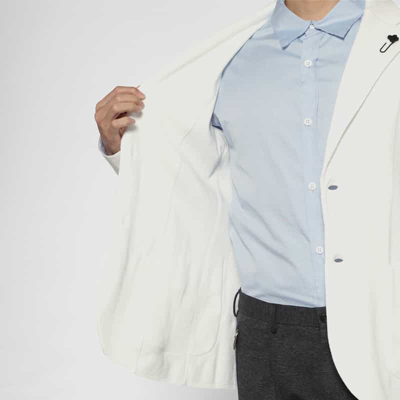 LARDINI LARDINI＜ラルディーニ＞ コットンニットジャケット WHITE