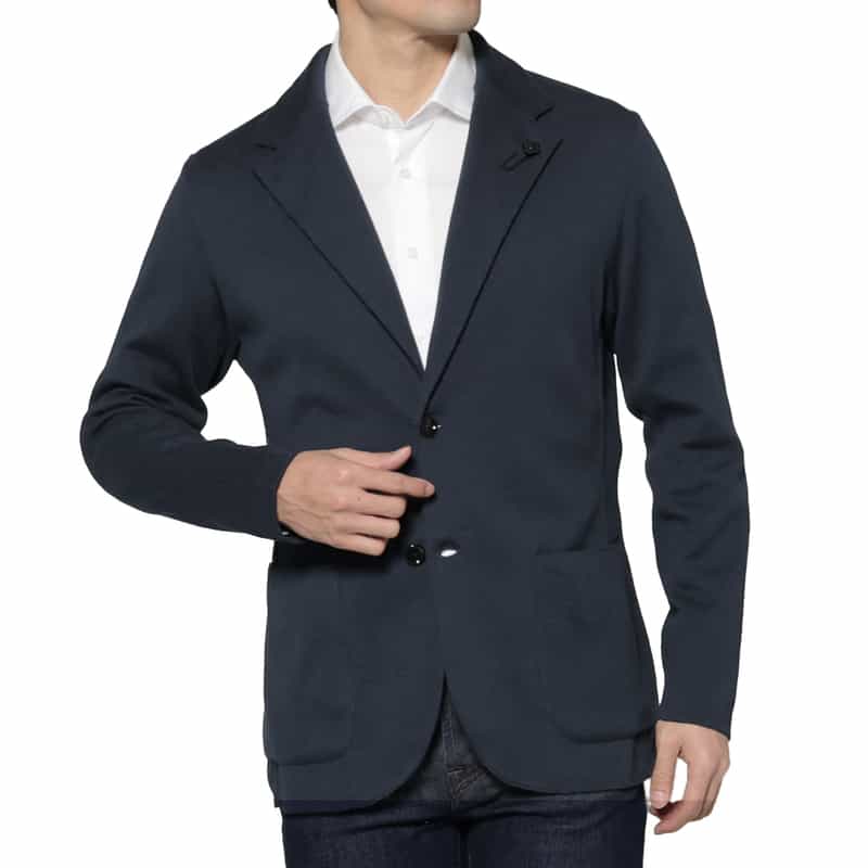 LARDINI LARDINI＜ラルディーニ＞ コットンニットジャケット NAVY
