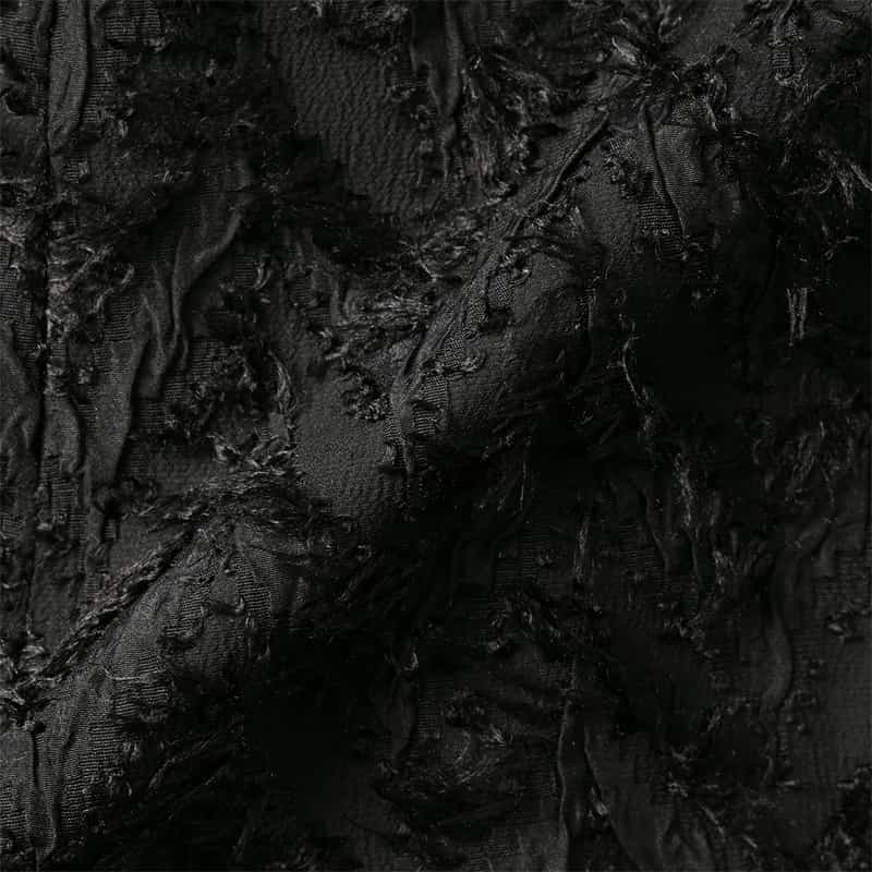 BARNEYS NEW YORK ジャカード素材 ロングフレアドレス （インナードレス付き） BLACK