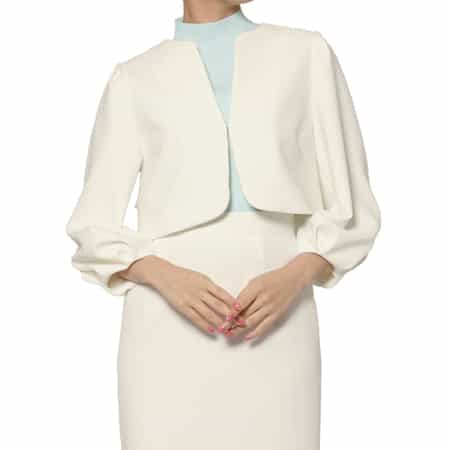 セットアップ ボリュームスリーブ ノーカラージャケット