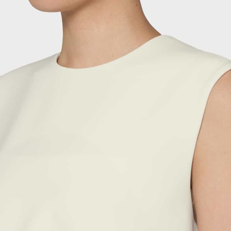 BARNEYS NEW YORK セットアップ ウォッシャブル フリルヘム ブラウス WHITE