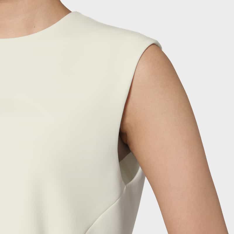 BARNEYS NEW YORK セットアップ ウォッシャブル フリルヘム ブラウス WHITE