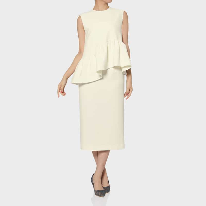 BARNEYS NEW YORK セットアップ タイトスカート WHITE