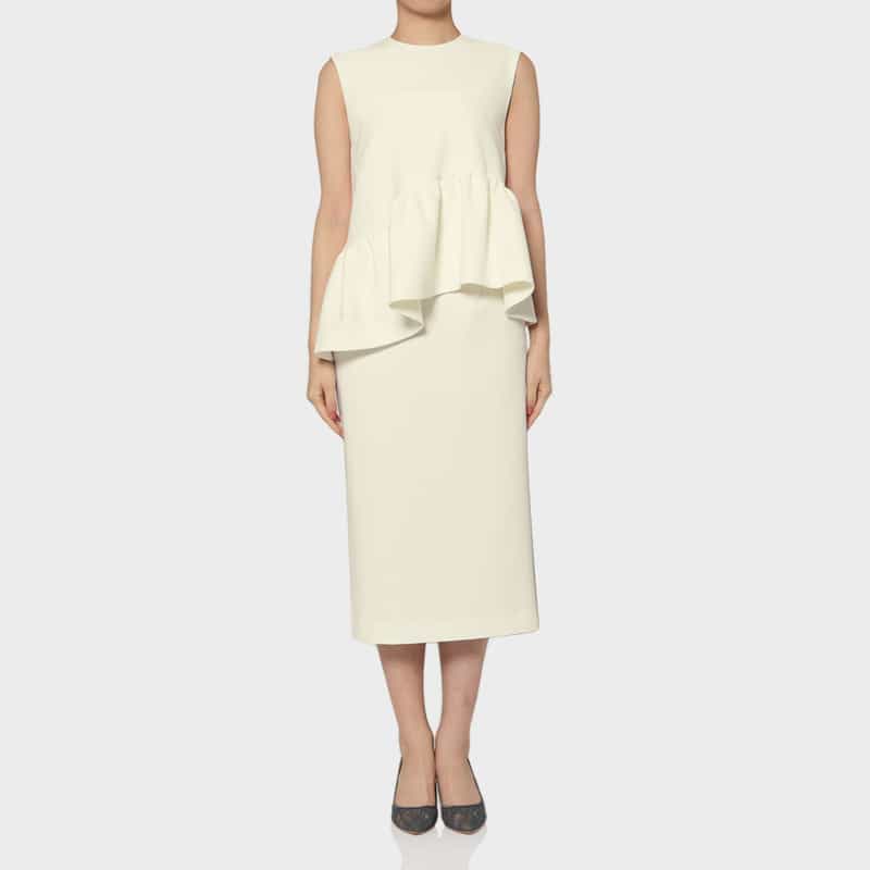 BARNEYS NEW YORK セットアップ タイトスカート WHITE