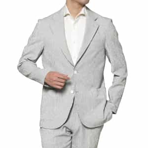 セットアップ シアサッカー素材ストライプ柄ジャケット