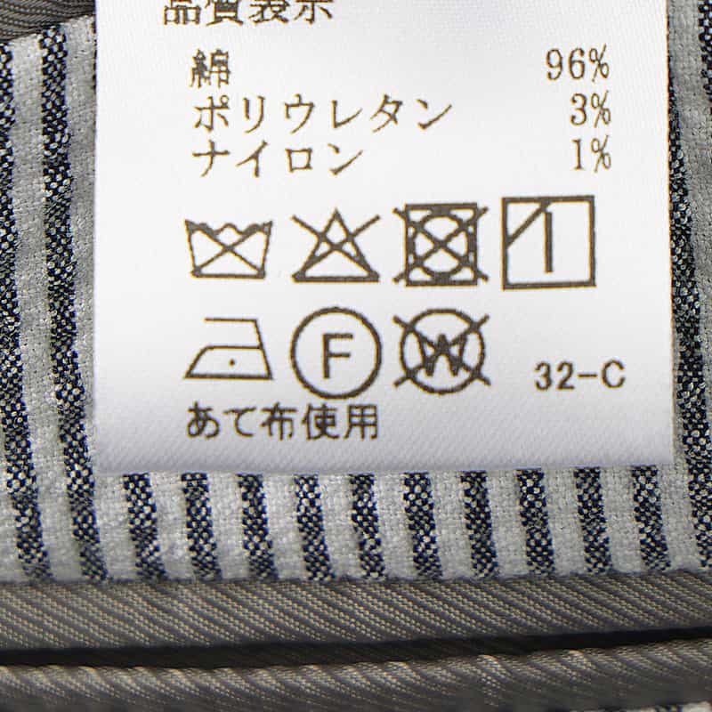 BARNEYS NEW YORK セットアップ シアサッカー素材ストライプ柄ジャケット GRAY