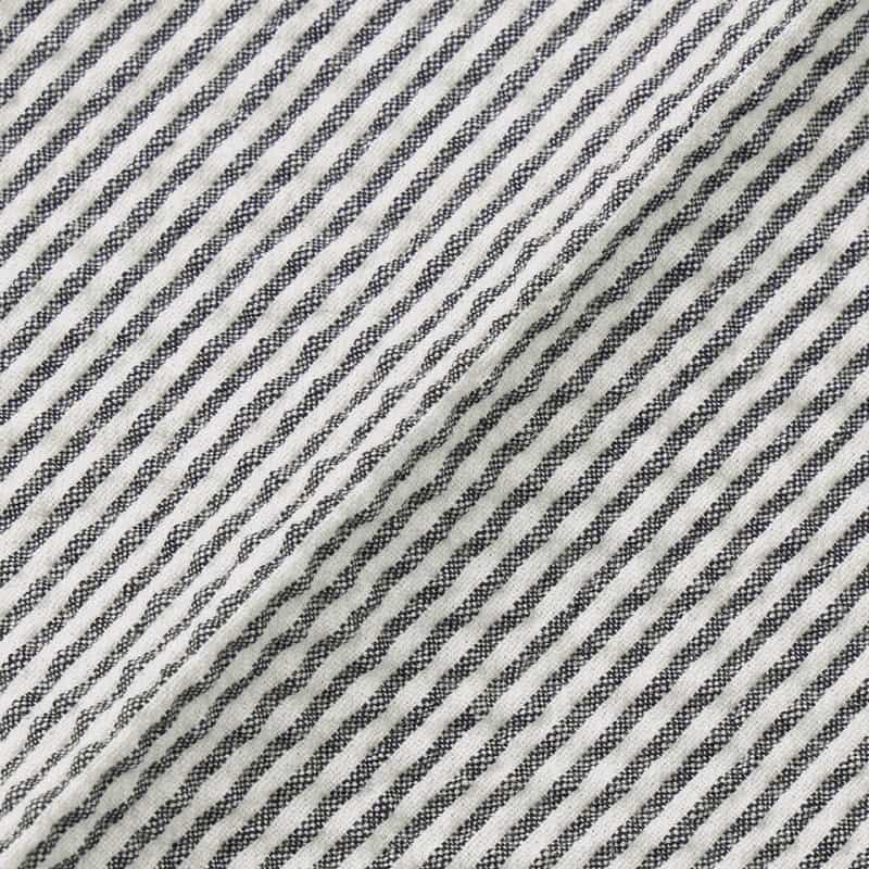 BARNEYS NEW YORK セットアップ シアサッカー素材ストライプ柄パンツ GRAY