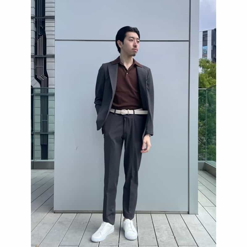 BARNEYS NEW YORK クロスバンドスニーカー WHITE