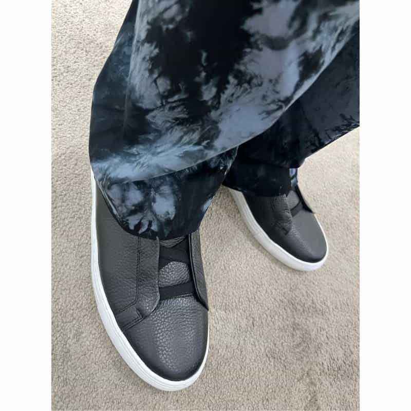 BARNEYS NEW YORK クロスバンドスニーカー BLACK