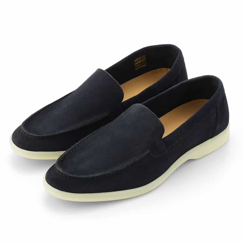 BARNEYS NEW YORK スエード素材スリッポン NAVY