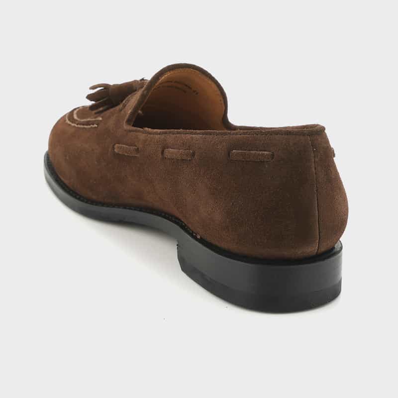 BARNEYS NEW YORK スエード素材タッセルローファー DARK BROWN