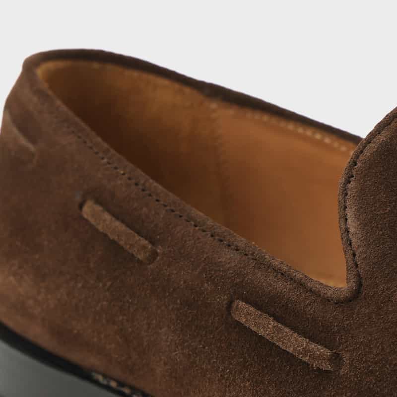 BARNEYS NEW YORK スエード素材タッセルローファー DARK BROWN