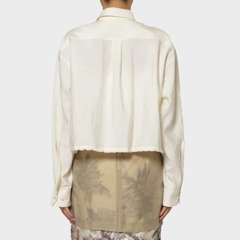 IRENISA IRENISA＜イレニサ＞ ドローストリング ショート丈ブラウス WHITE