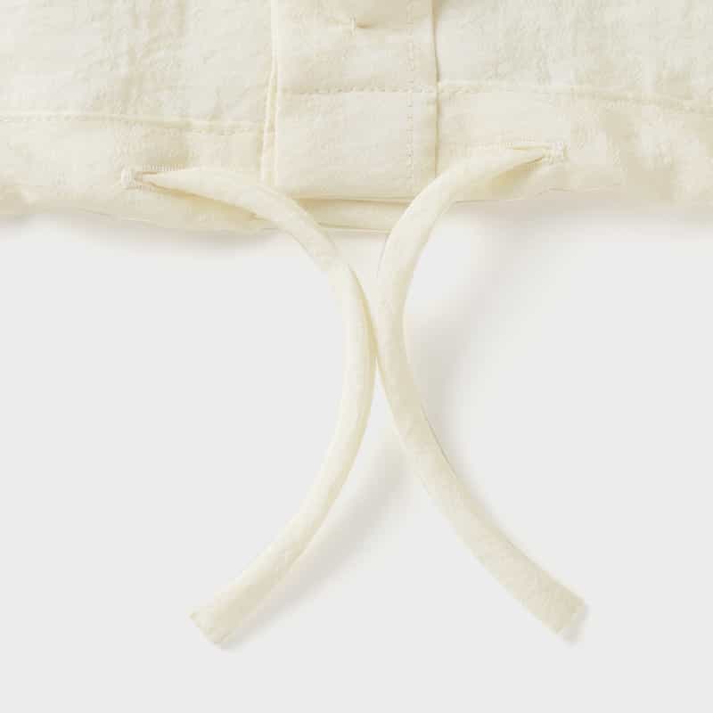 IRENISA IRENISA＜イレニサ＞ ドローストリング ショート丈ブラウス WHITE