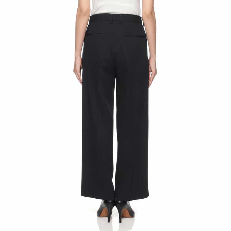 IRENISA IRENISA＜イレニサ＞ タック入りウールパンツ DARK NAVY