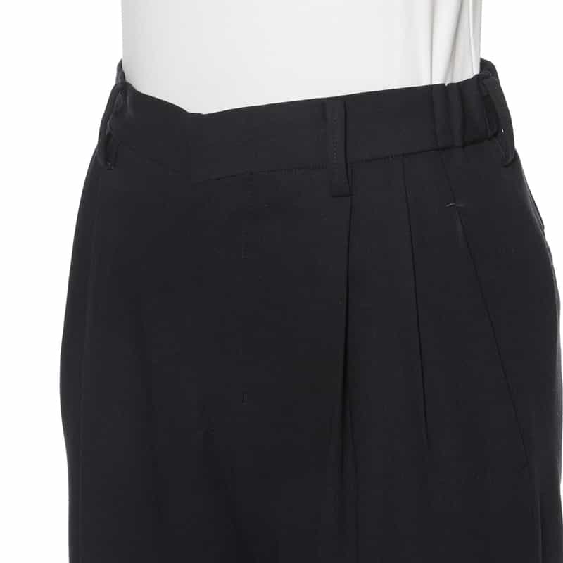 IRENISA IRENISA＜イレニサ＞ タック入りウールパンツ DARK NAVY