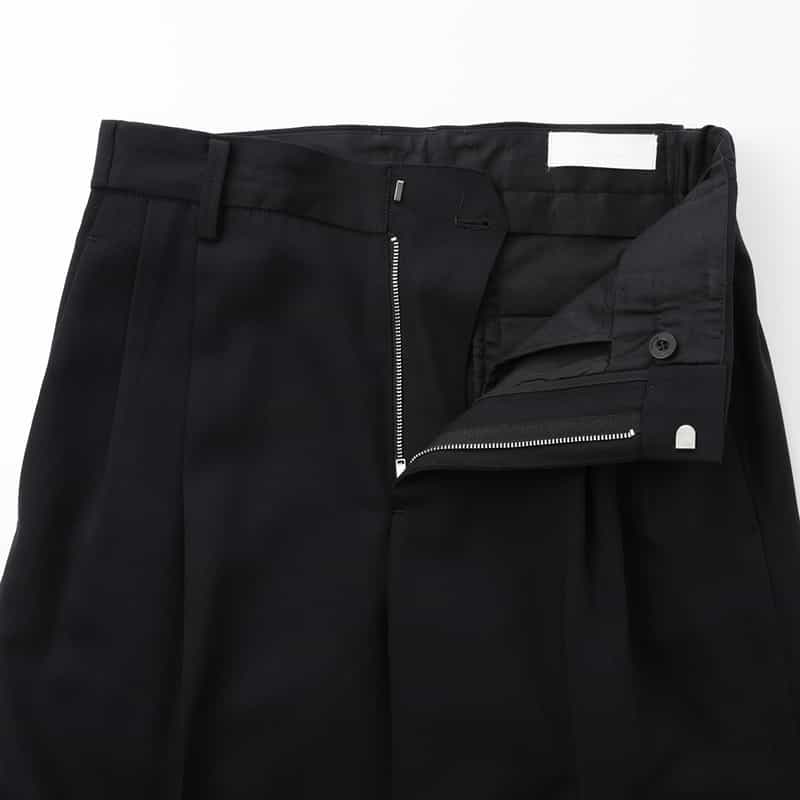 IRENISA IRENISA＜イレニサ＞ タック入りウールパンツ DARK NAVY