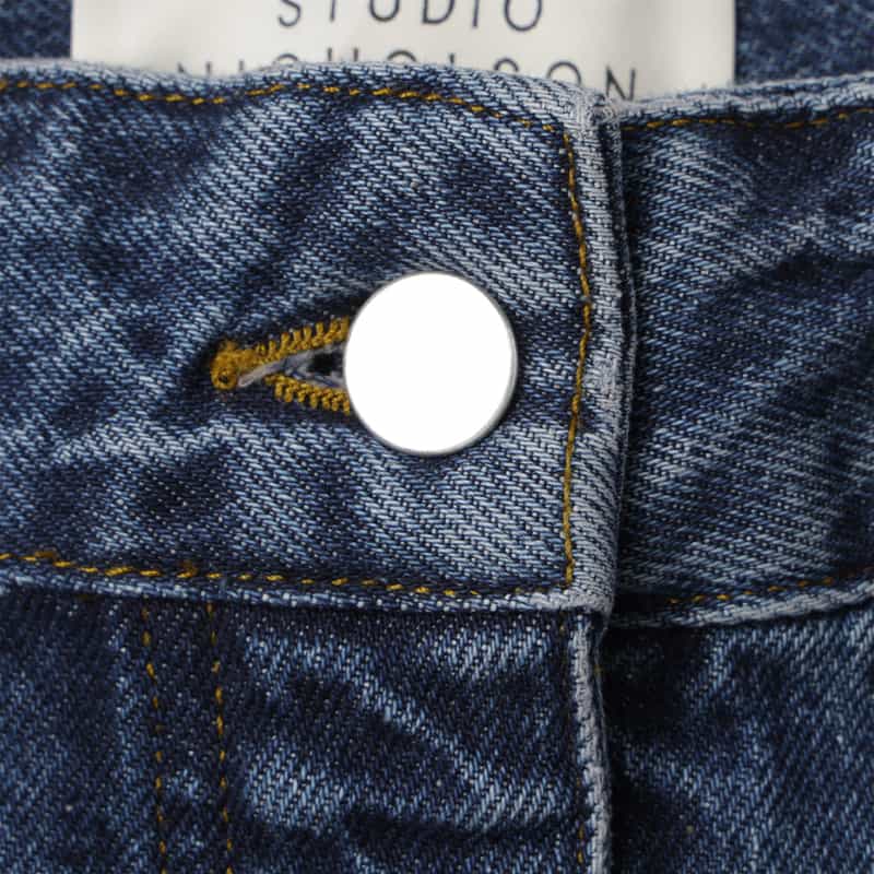 STUDIO NICHOLSON STUDIO NICHOLSON ＜スタジオ ニコルソン＞ クロップド ワイドデニムパンツ BLUE