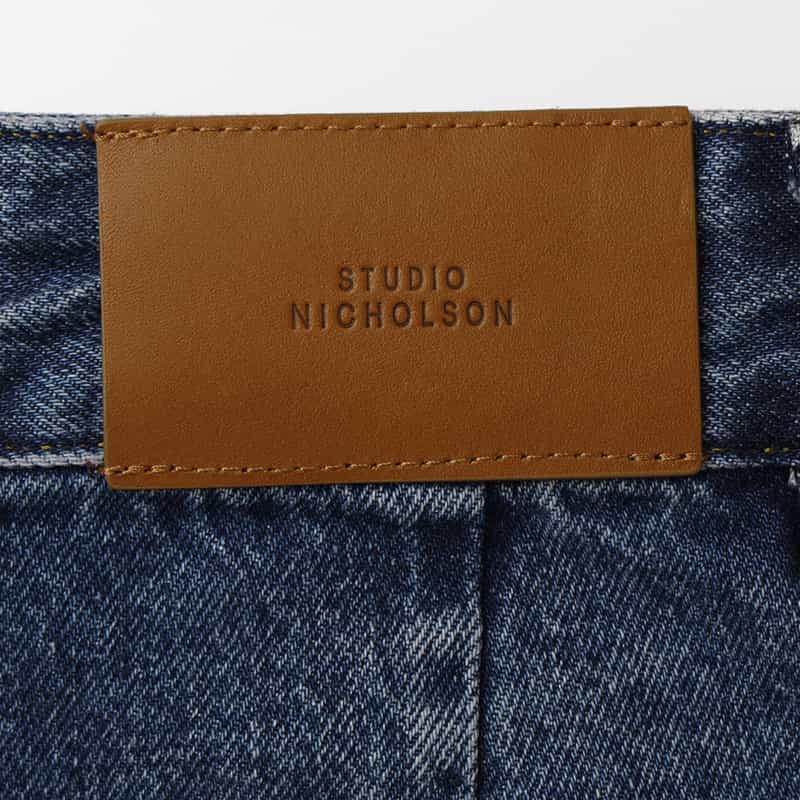 STUDIO NICHOLSON STUDIO NICHOLSON ＜スタジオ ニコルソン＞ クロップド ワイドデニムパンツ BLUE