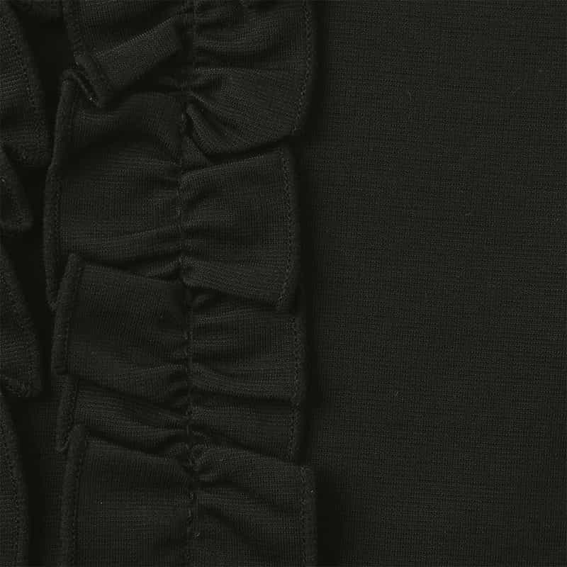 BARNEYS NEW YORK ウォッシャブル センターフリルデザイン カットソー BLACK