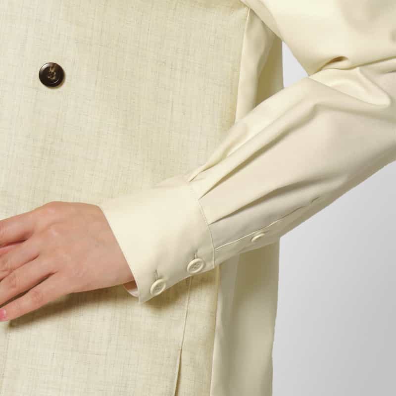 BARNEYS NEW YORK ウォッシャブル 異素材ドッキング テーラードジャケット BEIGE