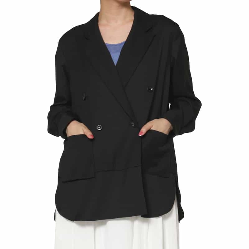 ウォッシャブル 異素材ドッキング テーラードジャケット