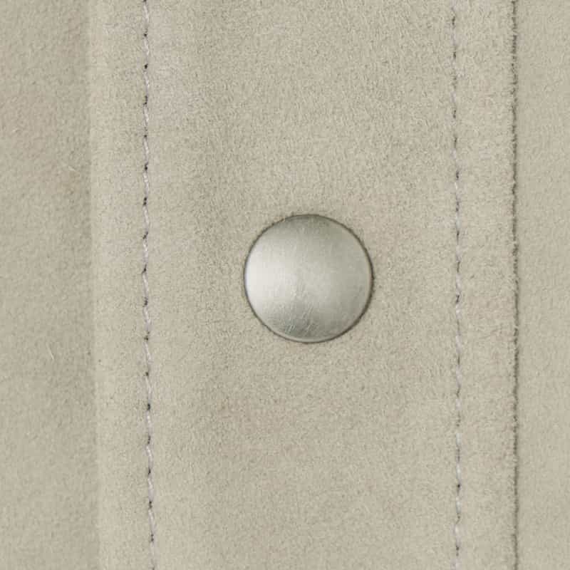 BARNEYS NEW YORK スエード素材レザーシャツジャケット LIGHT GRAY