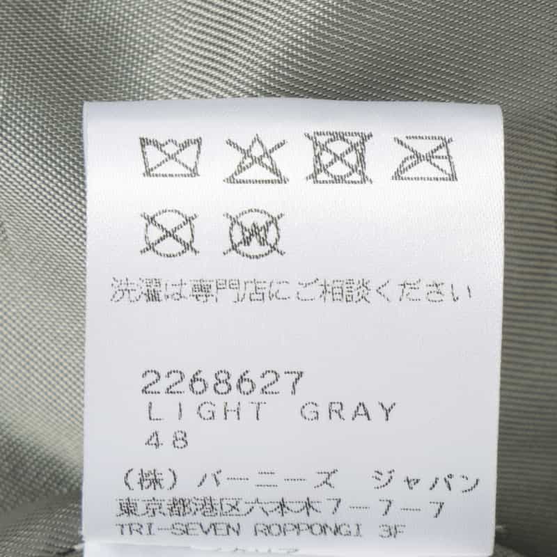 BARNEYS NEW YORK スエード素材レザーシャツジャケット LIGHT GRAY