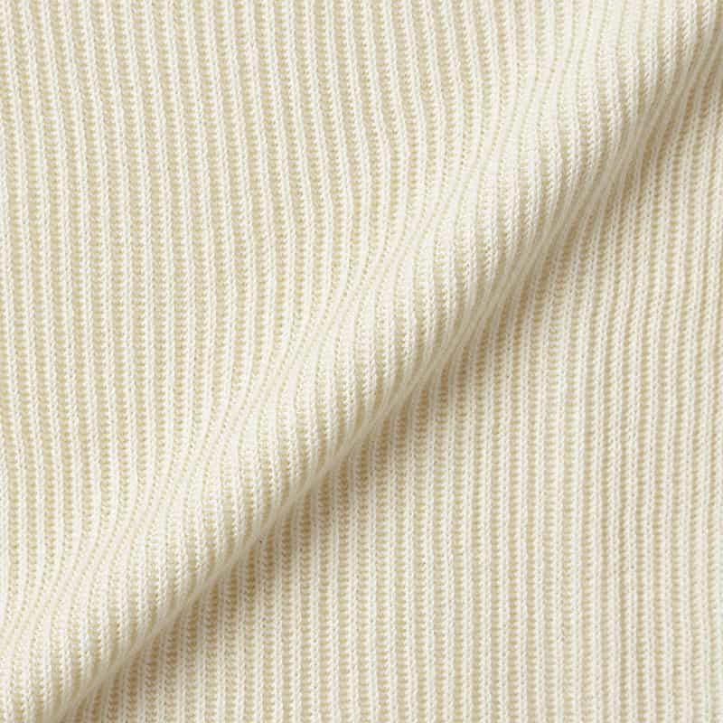 MAURO OTTAVIANI MAURO OTTAVIANI＜マウロ オッタヴィアーニ＞ バーニーズ　ニューヨーク限定 シルクコットン素材オープンカラーニットシャツ IVORY