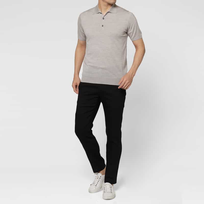 MAURO OTTAVIANI MAURO OTTAVIANI＜マウロ オッタヴィアーニ＞ バーニーズ　ニューヨーク限定 ニットポロシャツ GRAY