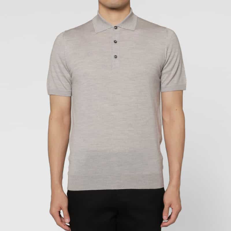 MAURO OTTAVIANI MAURO OTTAVIANI＜マウロ オッタヴィアーニ＞ バーニーズ　ニューヨーク限定 ニットポロシャツ GRAY