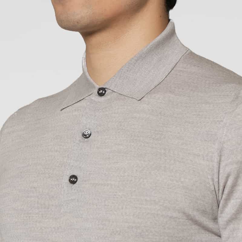 MAURO OTTAVIANI MAURO OTTAVIANI＜マウロ オッタヴィアーニ＞ バーニーズ　ニューヨーク限定 ニットポロシャツ GRAY