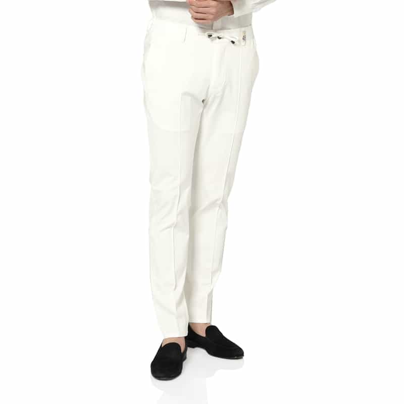 GIABSARCHIVIO GIABSARCHIVIO＜ジャブスアルキヴィオ＞ウォッシャブルジャージーパンツ "MASACCIO" WHITE