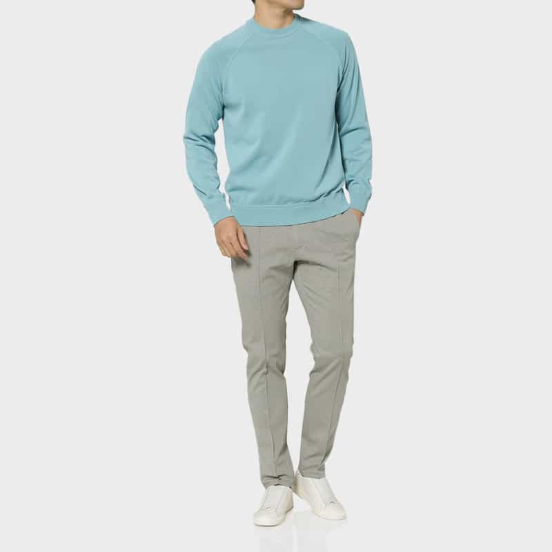 GIABSARCHIVIO GIABSARCHIVIO＜ジャブスアルキヴィオ＞ウォッシャブルジャージーパンツ "MASACCIO" LIGHT GRAY